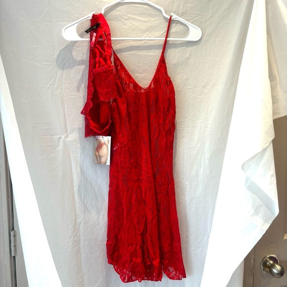 NWT Lingerie babydoll red lace w/ panty SZ 1X - Picture 2 of 11